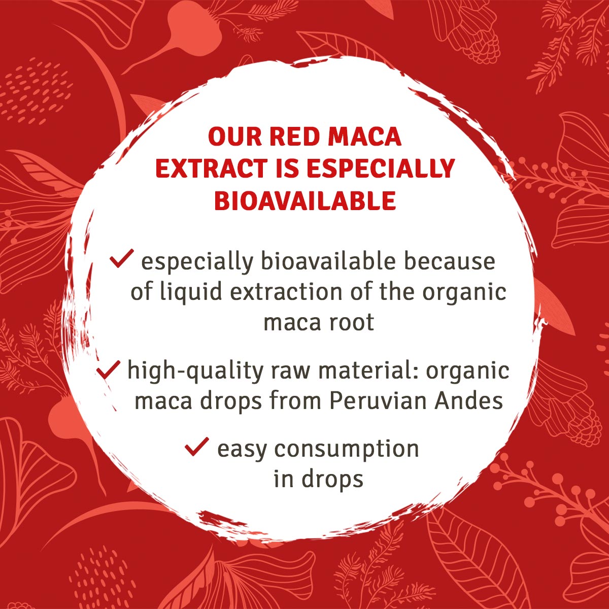Organic Red Maca Extract Drops
